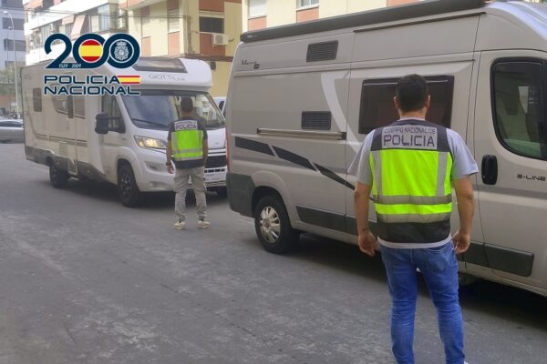 Tres detenidos en Cocentaina por tráfico ilícito de autocaravanas y campers