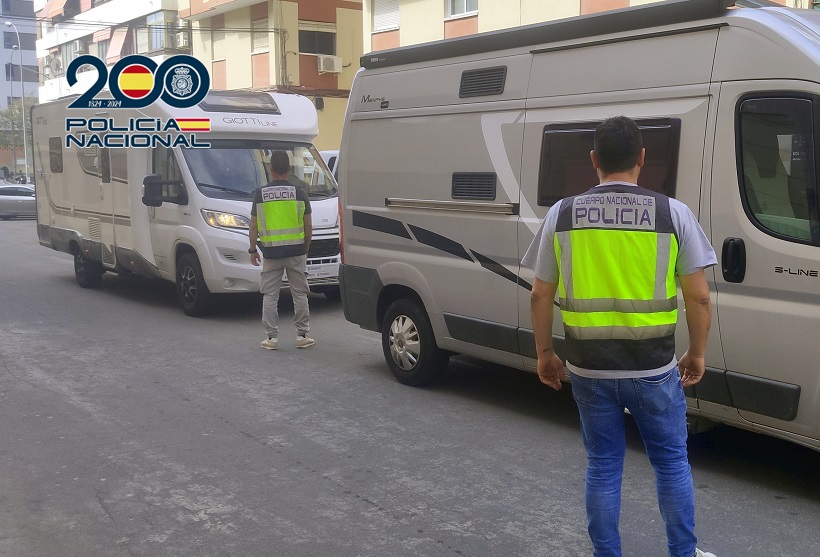Tres detenidos en Cocentaina por tráfico ilícito de autocaravanas y campers