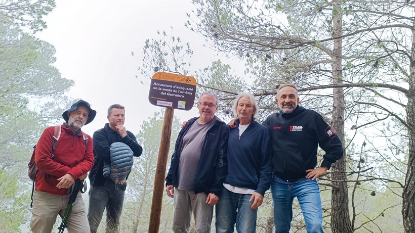 El Trail paga los arreglos de una senda en el Mas del Garrofero