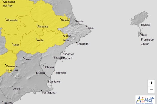 L'interior d'Alacant estarà demà en alerta per baixes temperatures